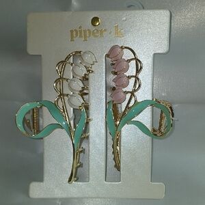 Piper K Gold and Pastel Hair clip